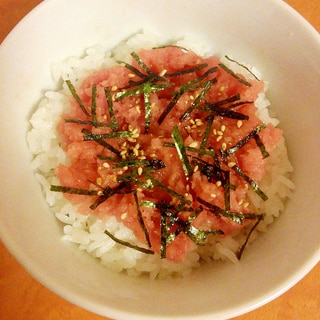 【中華ごま】☆ずぼらレシピ☆ネギトロ丼☆生姜風味